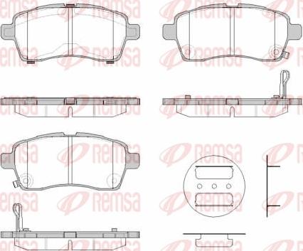 Remsa 1833.02 - Тормозные колодки, дисковые, комплект autodnr.net