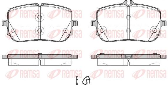 Remsa 1835.00 - Гальмівні колодки, дискові гальма autocars.com.ua