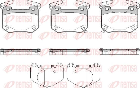 Remsa 1849.02 - Гальмівні колодки, дискові гальма autocars.com.ua
