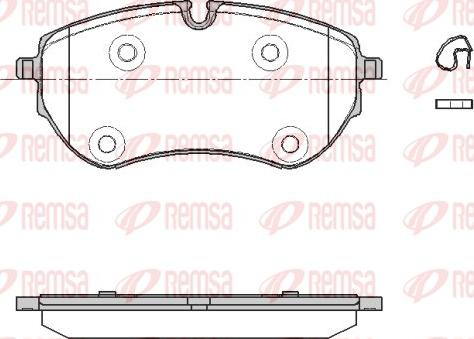 Remsa 1853.00 - Гальмівні колодки, дискові гальма autocars.com.ua