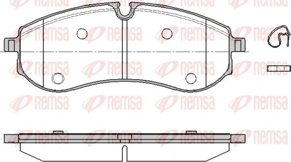 Remsa 1856.00 - Гальмівні колодки, дискові гальма autocars.com.ua