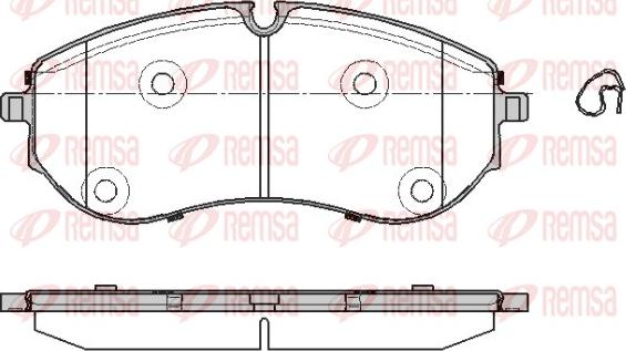 Remsa 1857.00 - Гальмівні колодки, дискові гальма autocars.com.ua