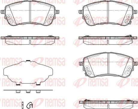 Remsa 1858.12 - Гальмівні колодки, дискові гальма autocars.com.ua