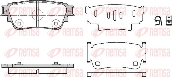 Remsa 1861.00 - Гальмівні колодки, дискові гальма autocars.com.ua