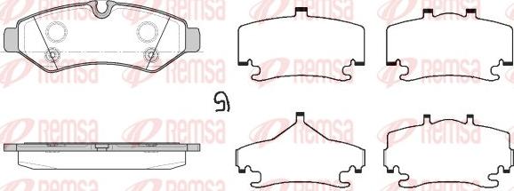 Remsa 1867.00 - Тормозные колодки, дисковые, комплект avtokuzovplus.com.ua