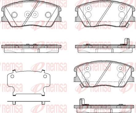 Remsa 1884.02 - Гальмівні колодки, дискові гальма autocars.com.ua