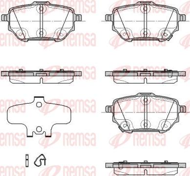 Remsa 1937.02 - Гальмівні колодки, дискові гальма autocars.com.ua