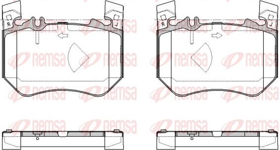 Remsa 1953.00 - Тормозные колодки, дисковые, комплект autodnr.net