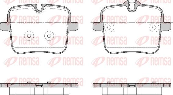 Remsa 1954.00 - Тормозные колодки, дисковые, комплект avtokuzovplus.com.ua