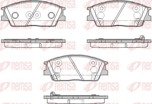 Remsa 1967.02 - Гальмівні колодки, дискові гальма autocars.com.ua