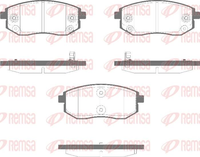 Remsa 1981.02 - Гальмівні колодки, дискові гальма autocars.com.ua