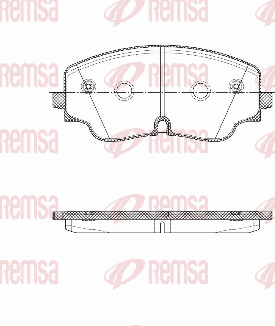 Remsa 1984.00 - Тормозные колодки, дисковые, комплект autodnr.net