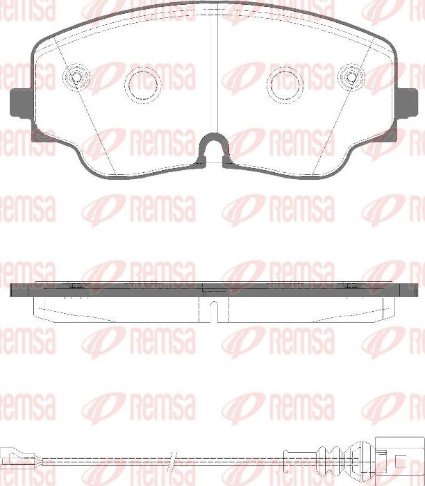 Remsa 1984.01 - Тормозные колодки, дисковые, комплект autodnr.net