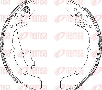 Remsa 4048.00 - Тормозные башмаки, барабанные avtokuzovplus.com.ua