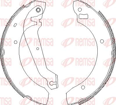 Remsa 4063.00 - Тормозные башмаки, барабанные avtokuzovplus.com.ua