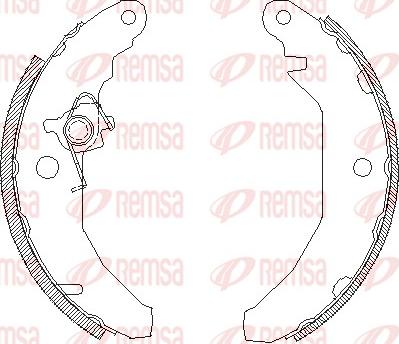 Remsa 4081.00 - Тормозные башмаки, барабанные avtokuzovplus.com.ua