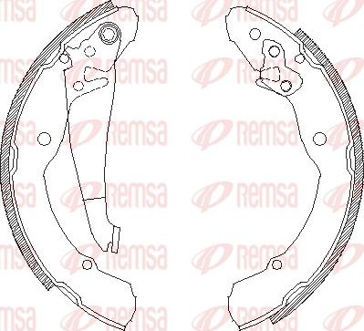 Remsa 4082.00 - Тормозные башмаки, барабанные avtokuzovplus.com.ua