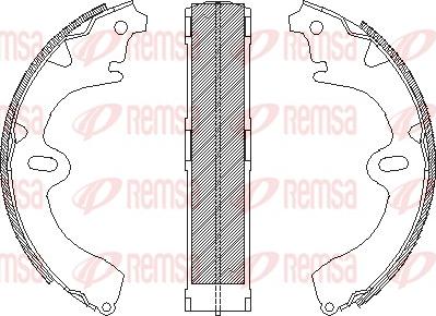 Remsa 4097.01 - Тормозные башмаки, барабанные autodnr.net