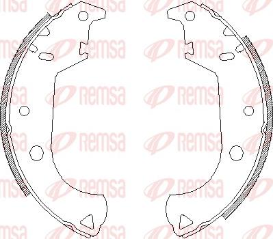 Remsa 4125.00 - Тормозные башмаки, барабанные avtokuzovplus.com.ua