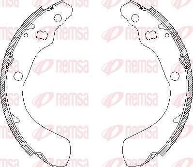 Remsa 4151.00 - Тормозные башмаки, барабанные autodnr.net