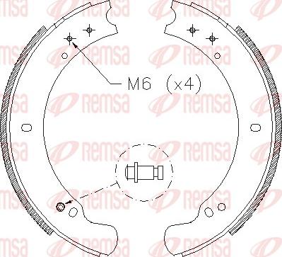 Remsa 4162.00 - Тормозные башмаки, барабанные avtokuzovplus.com.ua