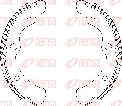 Remsa 4165.00 - Тормозные башмаки, барабанные autodnr.net