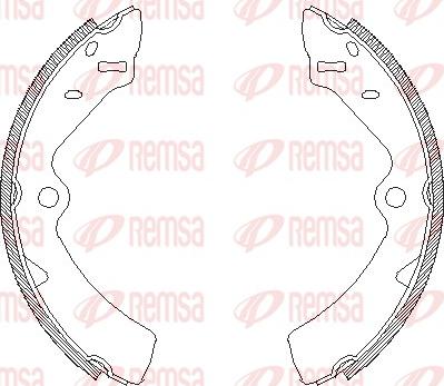 Remsa 4167.00 - Тормозные башмаки, барабанные autodnr.net