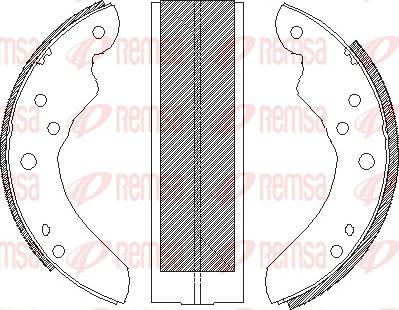 Remsa 4214.00 - Тормозные башмаки, барабанные avtokuzovplus.com.ua