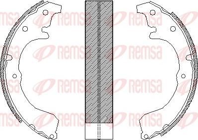 Remsa 4321.00 - Тормозные башмаки, барабанные avtokuzovplus.com.ua