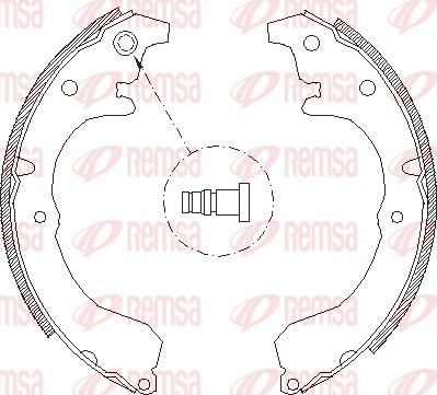 Remsa 4333.01 - Тормозные башмаки, барабанные avtokuzovplus.com.ua