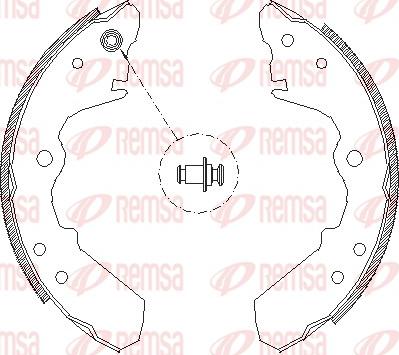 Remsa 4343.00 - Тормозные башмаки, барабанные avtokuzovplus.com.ua