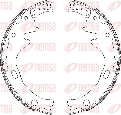 Remsa 4358.00 - Тормозные башмаки, барабанные avtokuzovplus.com.ua