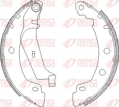 Remsa 4416.01 - Тормозные башмаки, барабанные autodnr.net