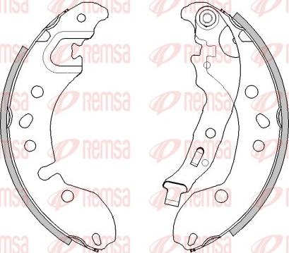 Remsa 4442.00 - Тормозные башмаки, барабанные autodnr.net