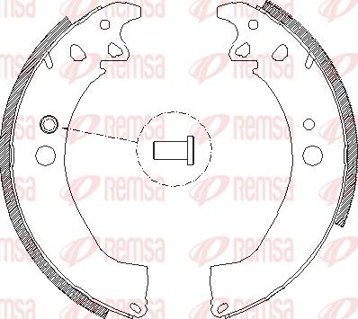 Remsa 4502.00 - Тормозные башмаки, барабанные avtokuzovplus.com.ua