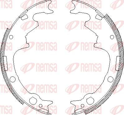 Remsa 4511.00 - Тормозные башмаки, барабанные avtokuzovplus.com.ua