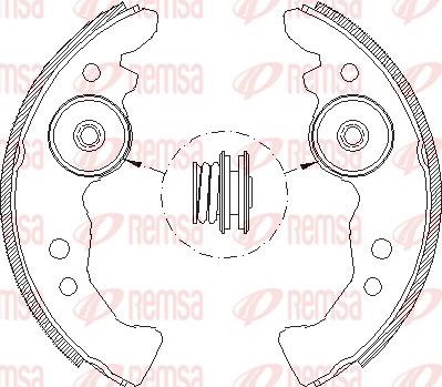 Remsa 4617.00 - Тормозные башмаки, барабанные avtokuzovplus.com.ua