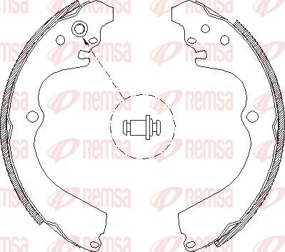 Remsa 4663.00 - Тормозные башмаки, барабанные avtokuzovplus.com.ua