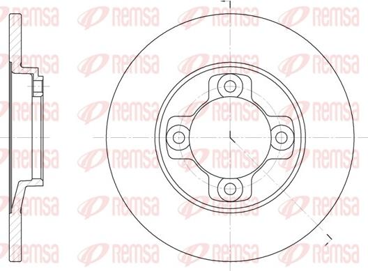 Remsa 6031.00 - Гальмівний диск autocars.com.ua