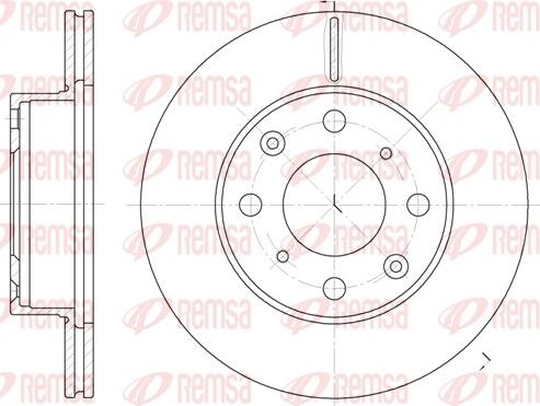 Remsa 6038.10 - Гальмівний диск autocars.com.ua