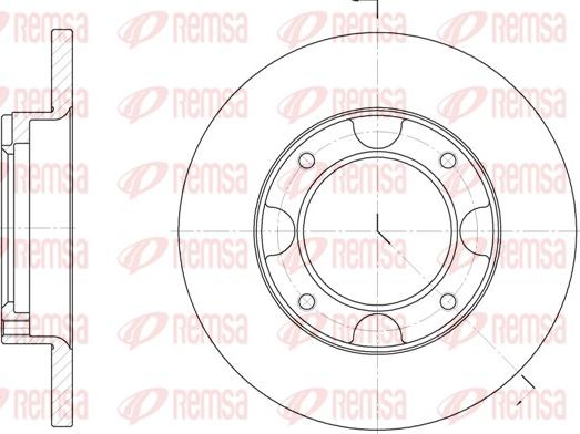 Remsa 6039.00 - Гальмівний диск autocars.com.ua