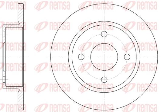 Remsa 6047.00 - Гальмівний диск autocars.com.ua