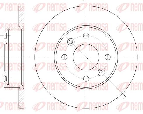 Remsa 6077.00 - Гальмівний диск autocars.com.ua