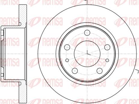 Remsa 61007.00 - Тормозной диск avtokuzovplus.com.ua