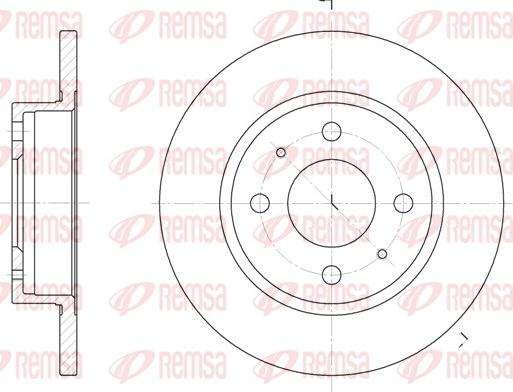 Remsa 6101.00 - Тормозной диск avtokuzovplus.com.ua