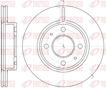 Remsa 6105.10 - Гальмівний диск autocars.com.ua