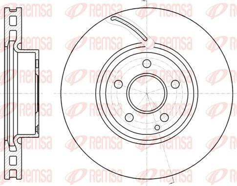 Remsa 61067.10 - Гальмівний диск autocars.com.ua