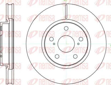 Remsa 61076.10 - Гальмівний диск autocars.com.ua