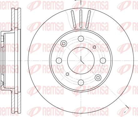 Remsa 6108.10 - Гальмівний диск autocars.com.ua