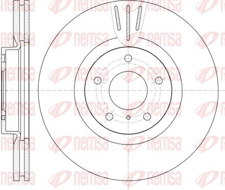 Remsa 61086.10 - Гальмівний диск autocars.com.ua